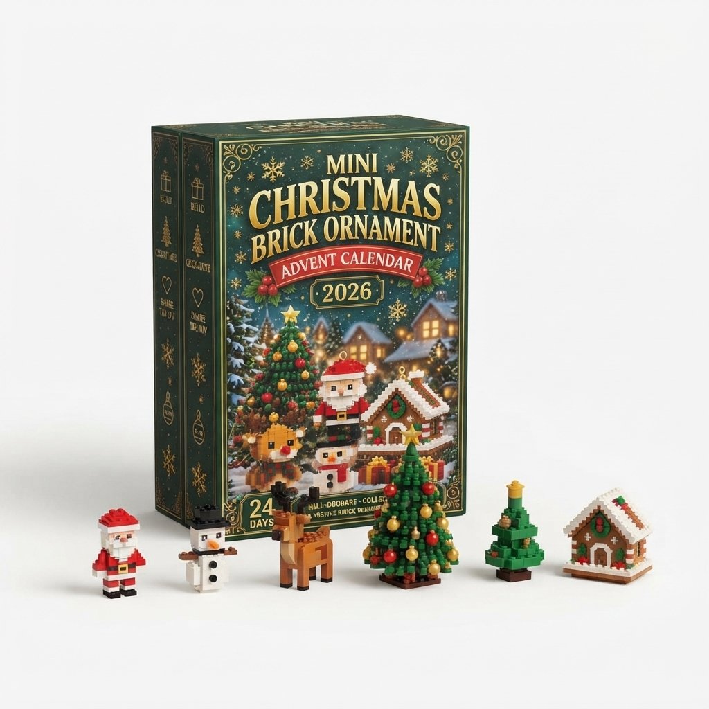 Weihnachts-Adventskalender mit 24 Mini-Bausets zum Aufhängen