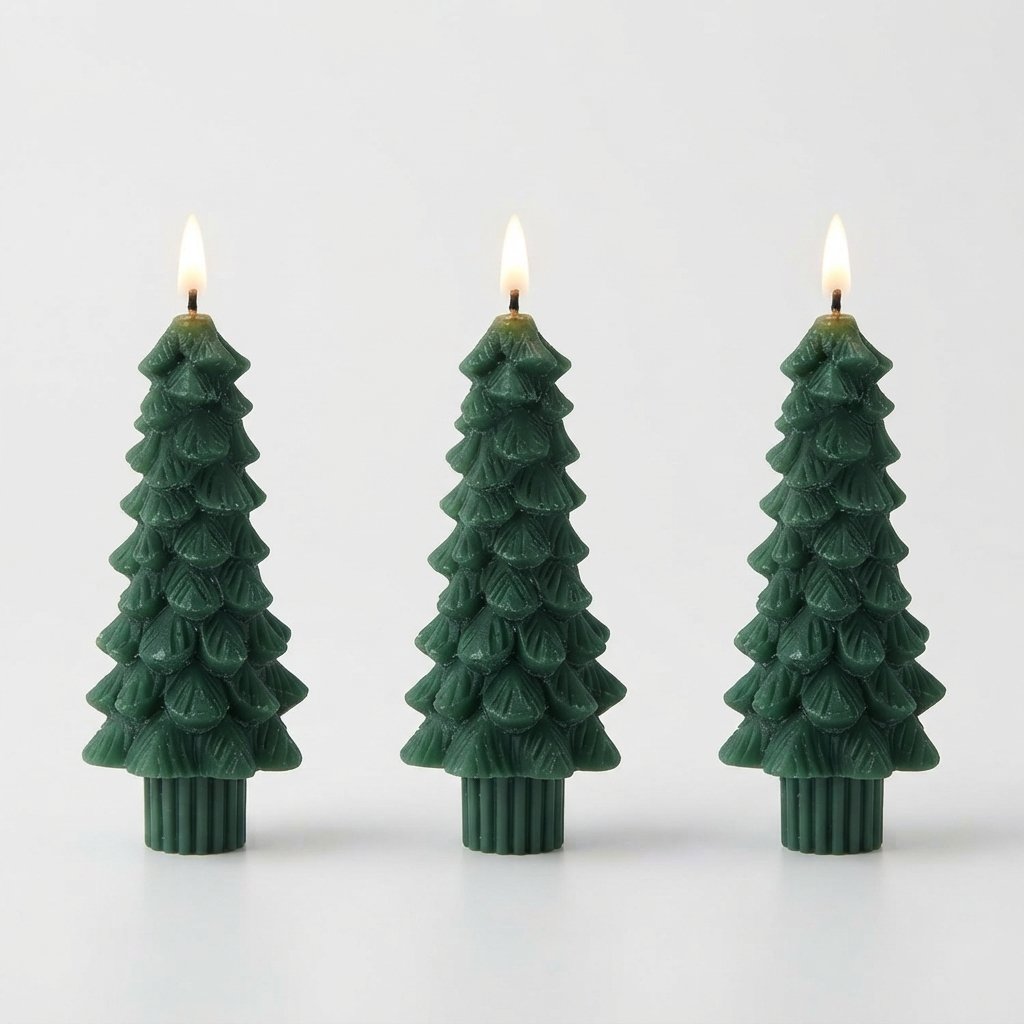 Weihnachtsbaum-LED-Kerzen mit flackernder Flamme, 3er-Set