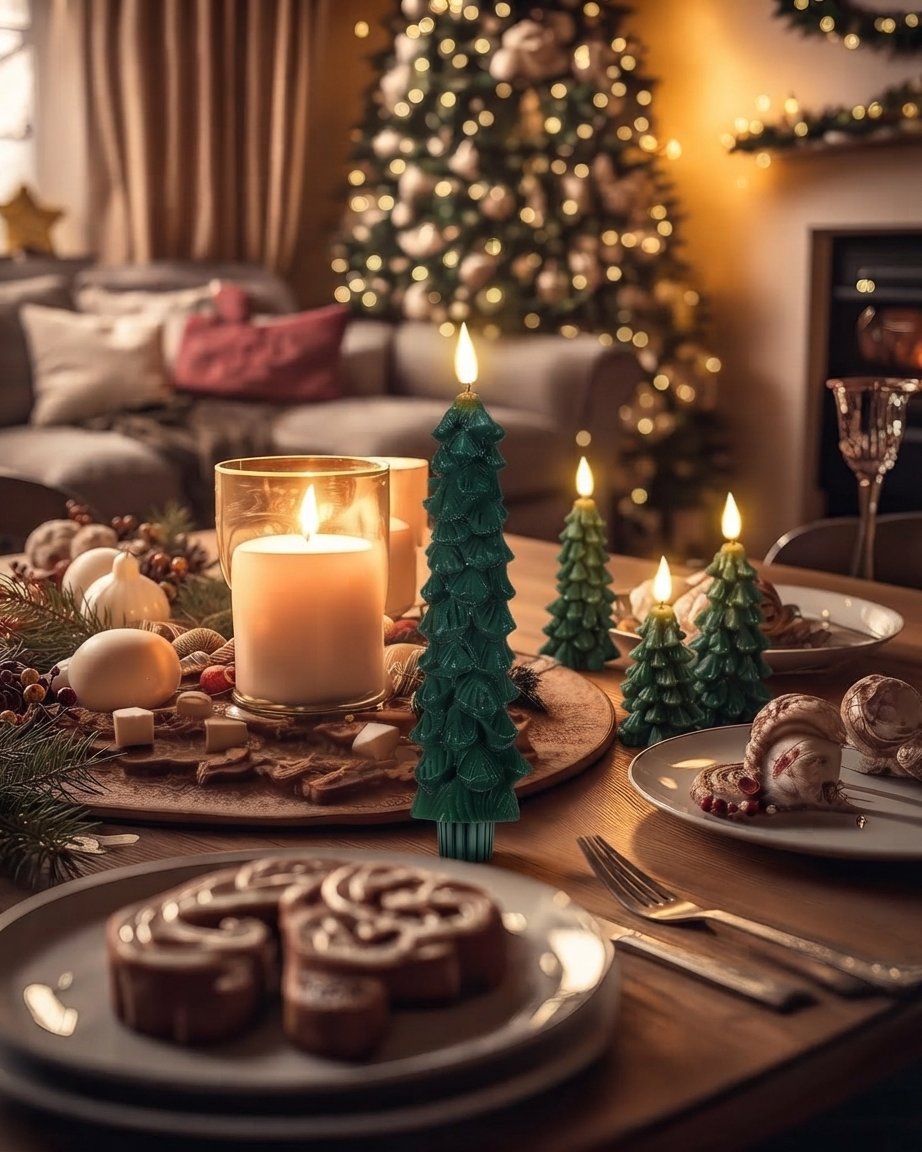 Weihnachtsbaum-LED-Kerzen mit flackernder Flamme, 3er-Set