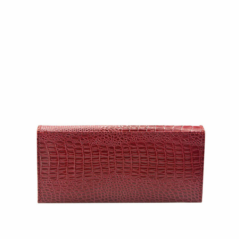 Elegant Croc-Embossed Genuine Leather Wallet