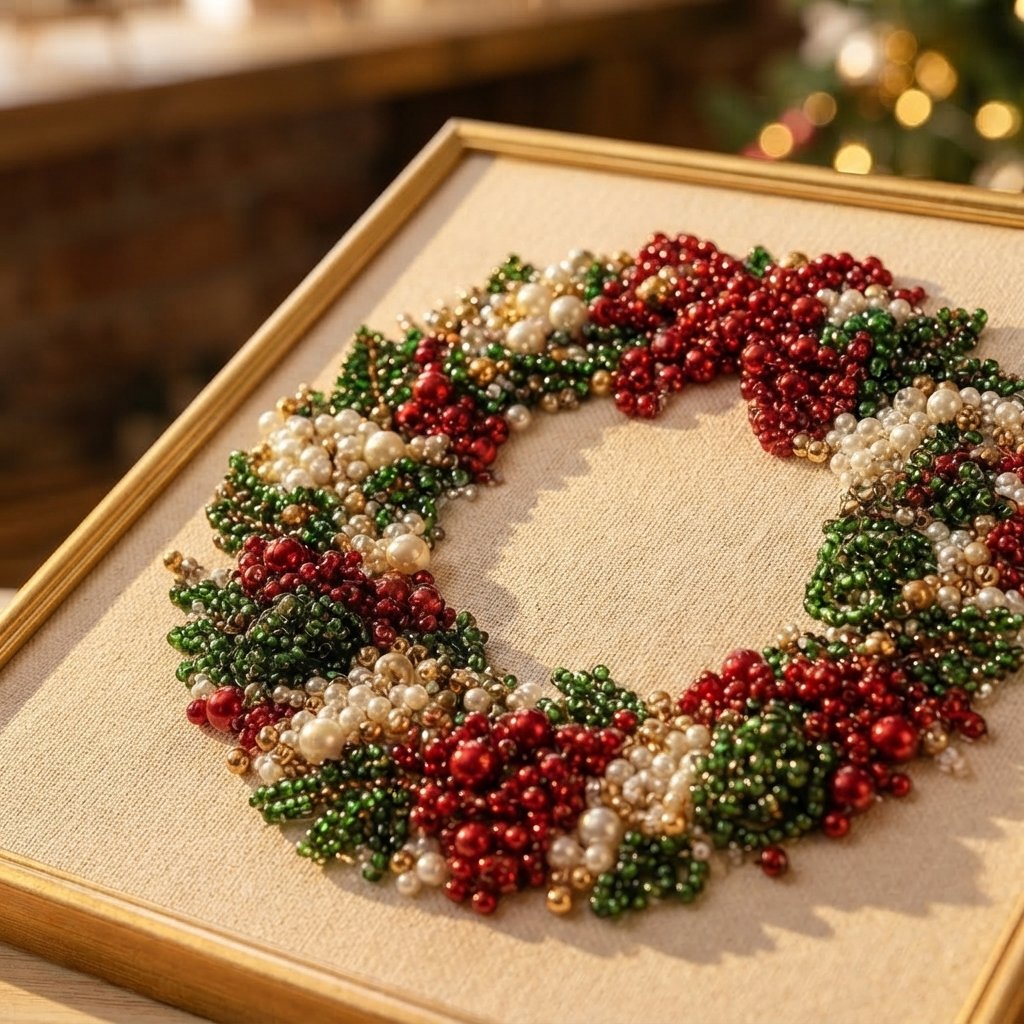 3D-Perlen-Bastelset Weihnachten – DIY Bild mit Rahmen