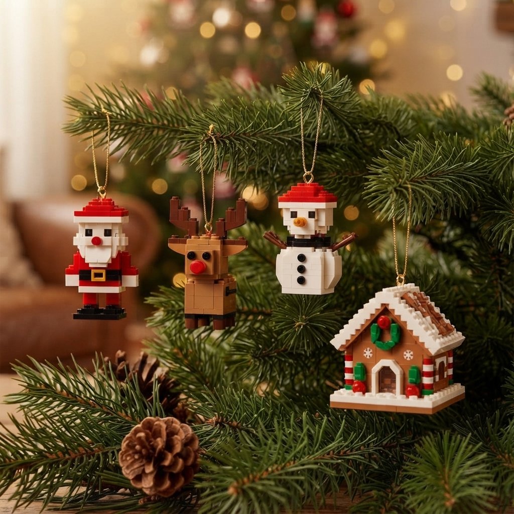 Weihnachts-Adventskalender mit 24 Mini-Bausets zum Aufhängen