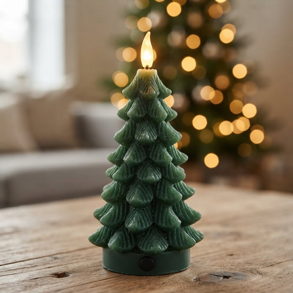 Weihnachtsbaum-LED-Kerzen mit flackernder Flamme, 3er-Set