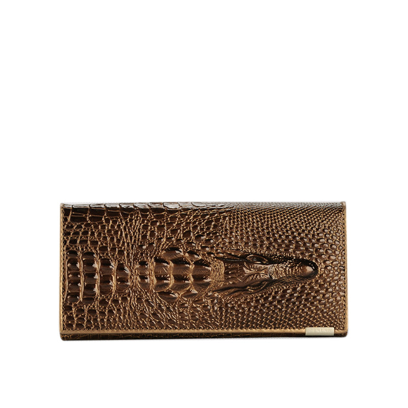 Elegant Croc-Embossed Genuine Leather Wallet