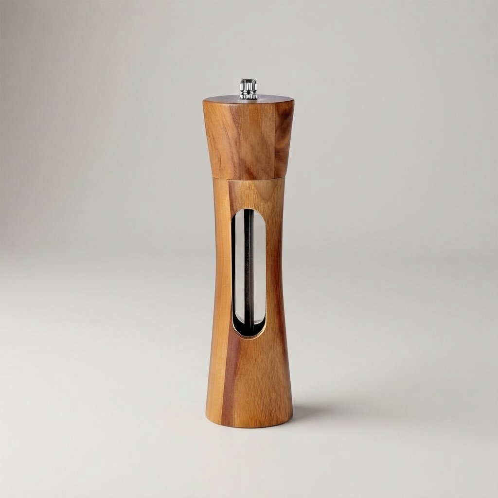 Salz- und Pfeffermühle aus Holz, verstellbares Mahlwerk — 1 Stück