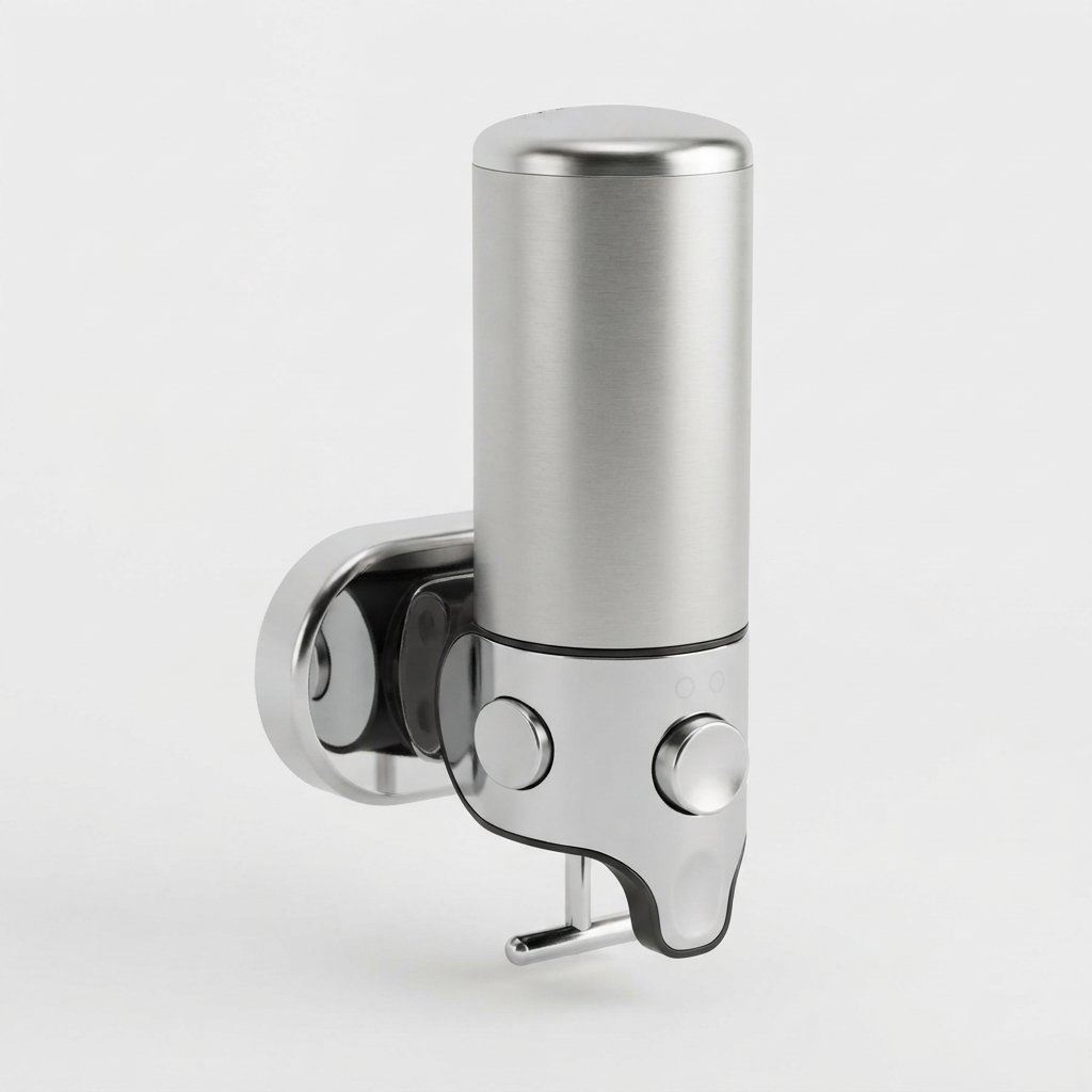 Wandseifenspender aus Edelstahl, 500 ml — Silber