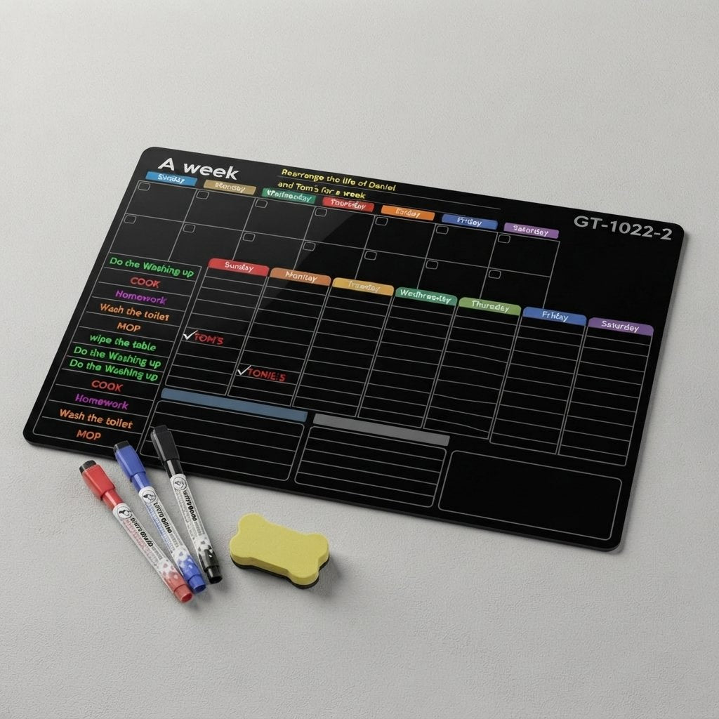 Magnetisches Whiteboard-Kalender-Set für den Kühlschrank — GT-1022-2