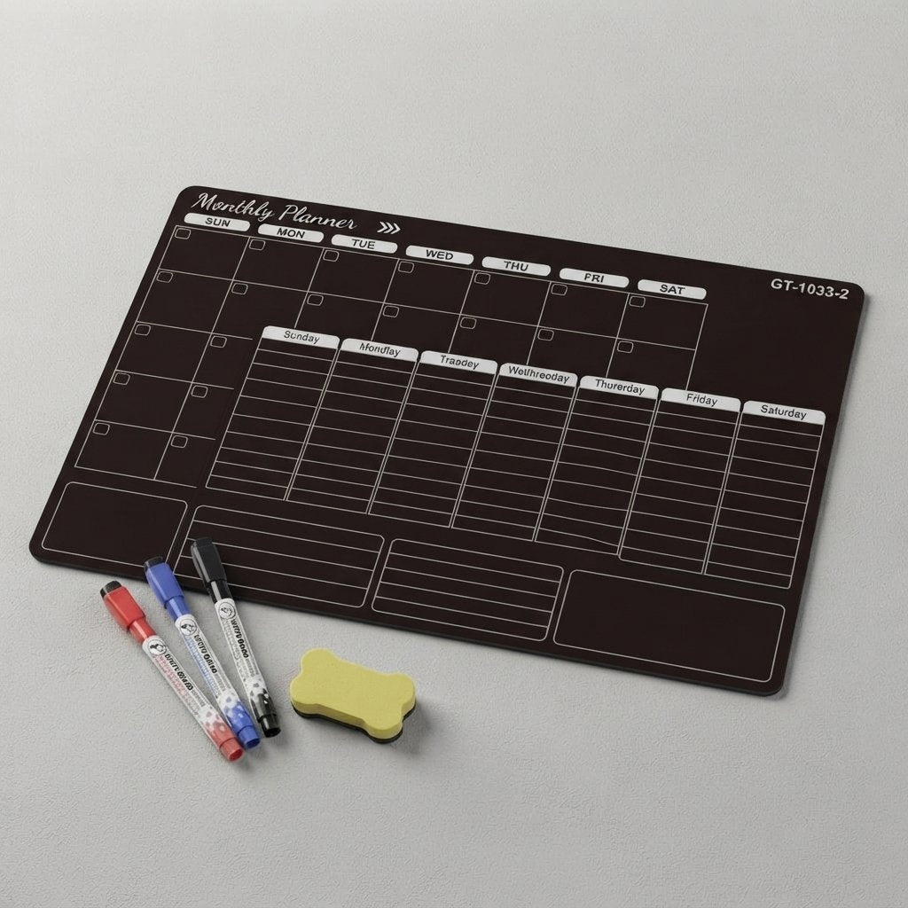 Magnetisches Whiteboard-Kalender-Set für den Kühlschrank — GT-1033-2