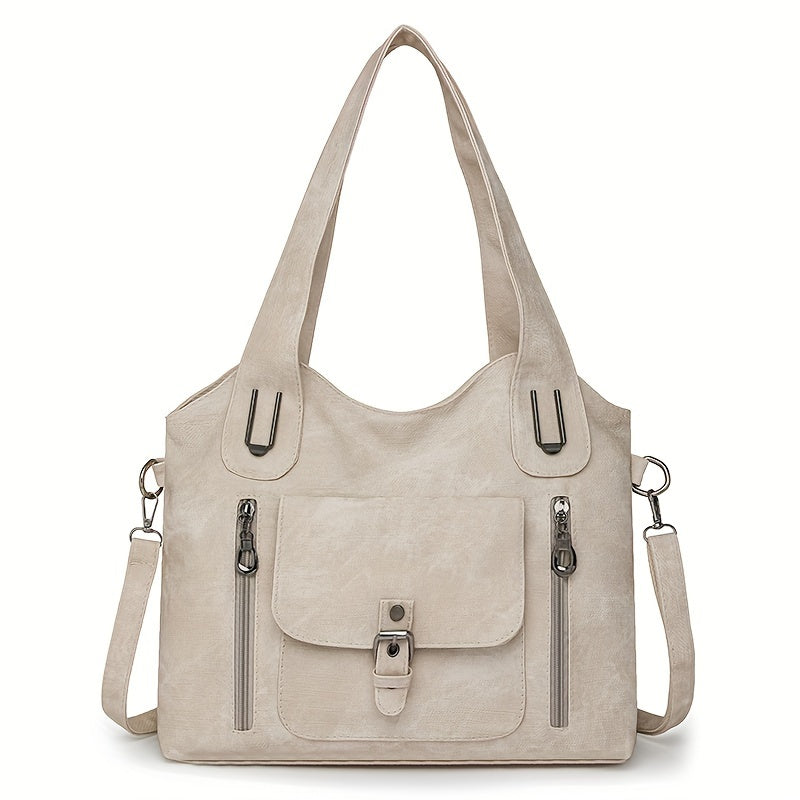 Elise’s Vintage Charm | Faux Leather Shoulder Bag