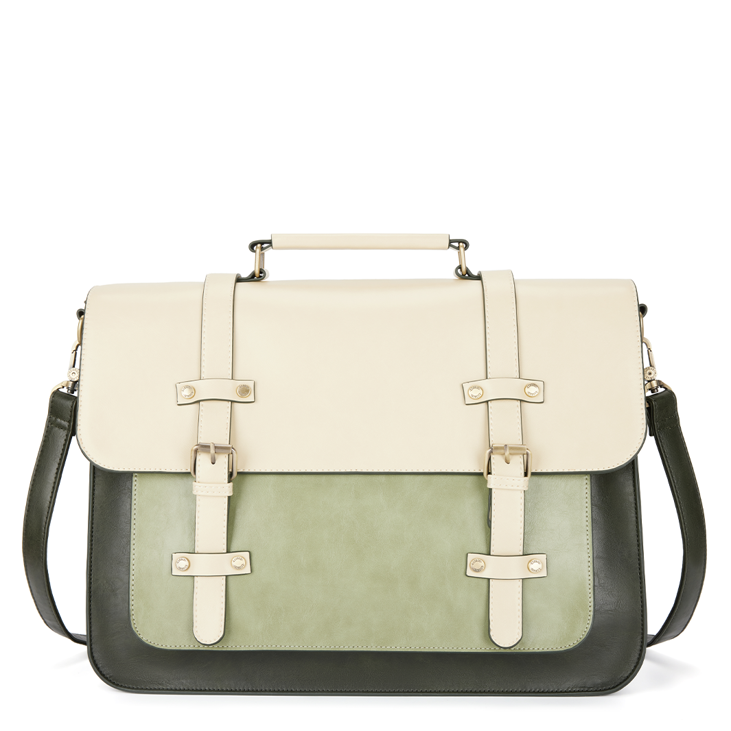 Chic Dual-Tone Satchel Backpack