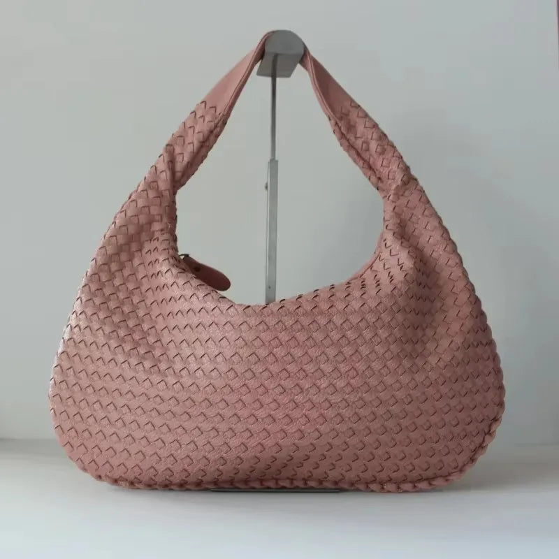 Woven Leather Hobo Bag - Grace’s Timeless Craftsmanship