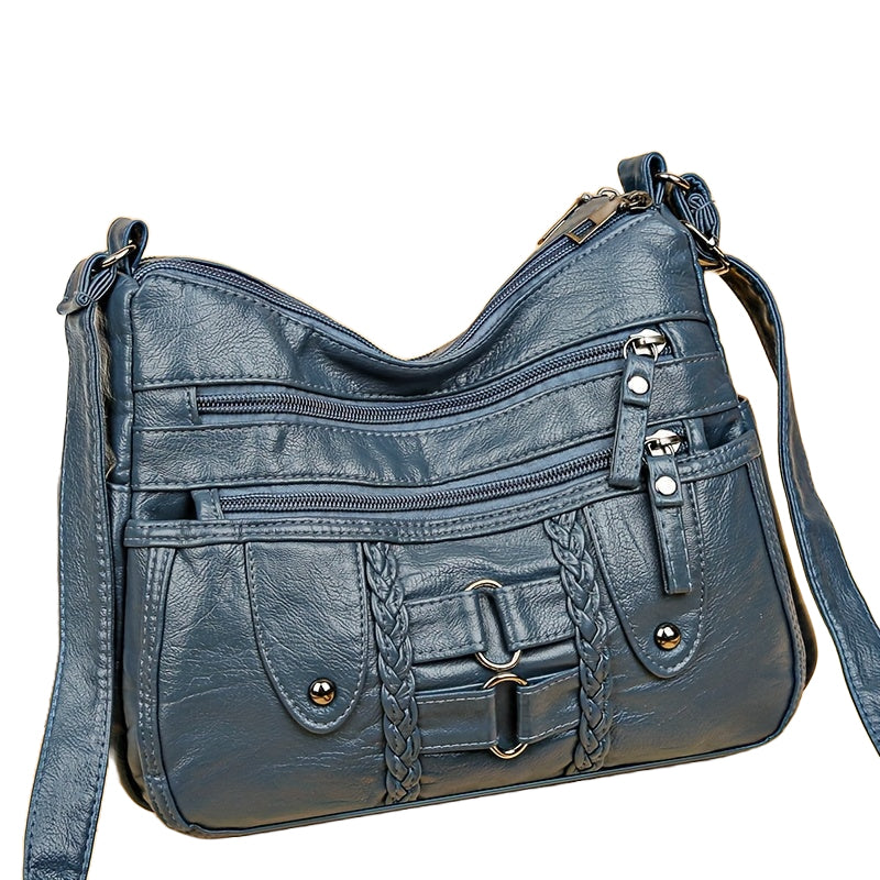 Grace’s Rivet-Accented Crossbody | Anti-Theft Crossbody Bag